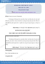 Đề kiểm tra 15 phút Văn 8 - Đề số 7